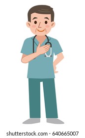 Portrait of a smiling senior doctor standing