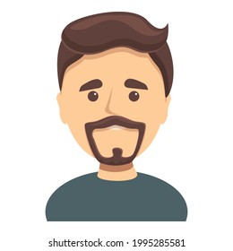Portrait of spaniard with beard icon. Cartoon of Portrait of spaniard with beard vector icon for web design isolated on white background