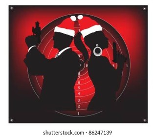 Portrait of Special agents with weapon as "Santa Claus".