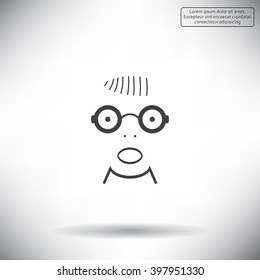 Portrait of surprised or amazed man