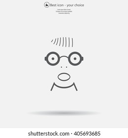 Portrait of surprised or amazed man