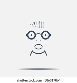 Portrait of surprised or amazed man