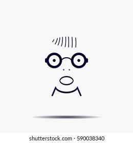 Portrait of surprised or amazed man
