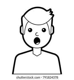 portrait surprised man face expression