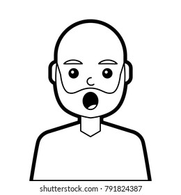 portrait surprised man face expression