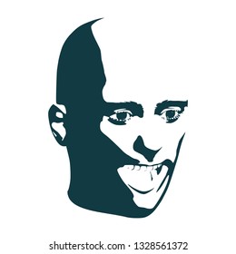 Portrait of surprised man with open mouth. Half turn view
