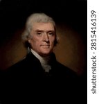 Portrait of Thomas Jefferson - vector illustrator