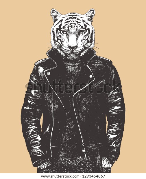 tiger leather jacket