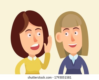 ささやく 女性 のイラスト素材 画像 ベクター画像 Shutterstock