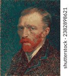 Portrait of Vincent Van Gogh vector. 3 colors Silhouette.
(1853-1890) Dutch post-impressionist painter known for "Starry Night". Mental health struggles influenced his work.