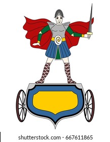 Portrait of a warrior, illustration