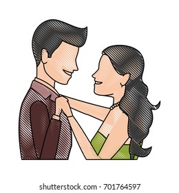 portrait wedding couple happy bride and groom together