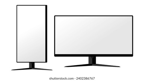 portrait white screen monitor background