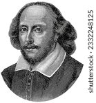 Portrait William Shakespeare (26 April 1564 – 23 April 1616)