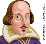 Portrait of William Shakespeare the famous English poet and writer