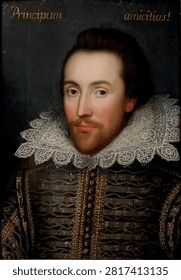 Portrait of William Shakespeare - vector illustration