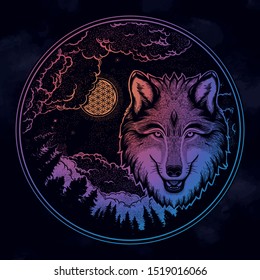 Rainbow Wolf Images Stock Photos Vectors Shutterstock