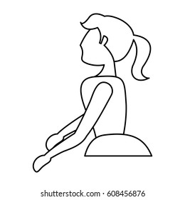 portrait woman bride outline
