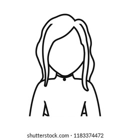 portrait woman character contour design