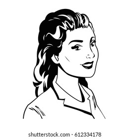 portrait woman comic image