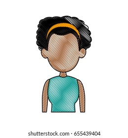 portrait woman drawing female young