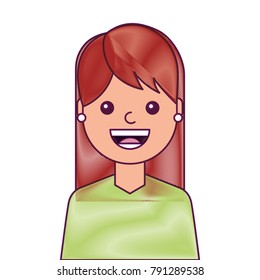 portrait woman face smiling happy expression image