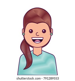 portrait woman face smiling happy expression image