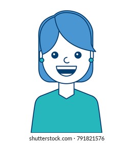 portrait woman face smiling happy expression image