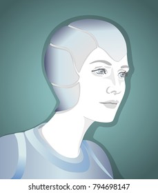 Portrait of a woman from the future