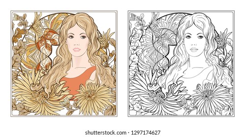 2,257 Art Nouveau Coloring Page Images, Stock Photos & Vectors ...