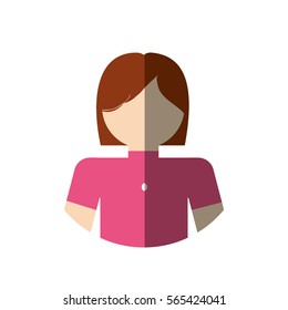 portrait woman mother shadow vector illustration eps 10