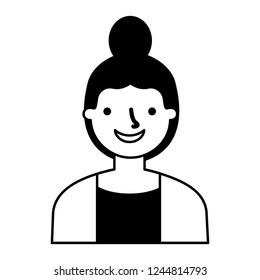 portrait woman on white background