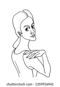 Portrait of a woman vector