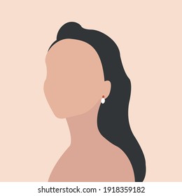 Portrait of a woman for women's day. March 8. Poster. Postcard. Abstract