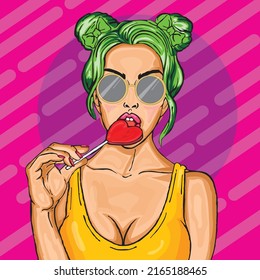 portrait of women for a social network. . Vector flat illustration. 
