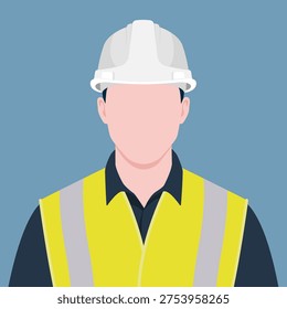 Portrait of a worker wearing personal protective equipment, safety at work concept