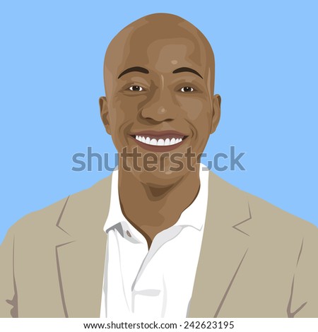Portrait of Young African Descent Vector
