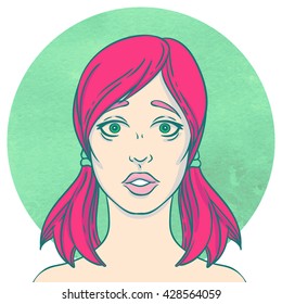 Portrait of young cutie girl