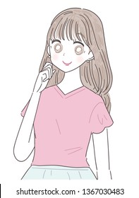 A portrait of a young lady.