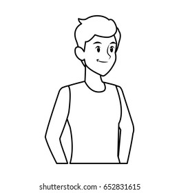 portrait of a young man avatar vector illustration