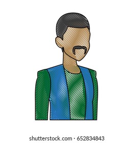 portrait of a young man avatar vector illustration