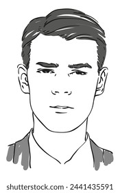retrato de un hombre joven identikit