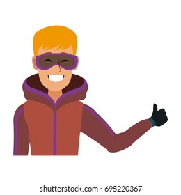 portrait young man wearing winter clothes