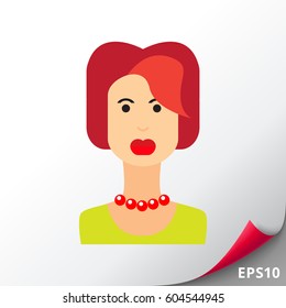 Portrait of young redheaded woman 