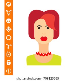 Portrait of young redheaded woman 
