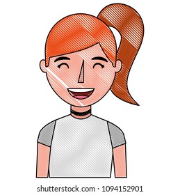 portrait young woman happy character