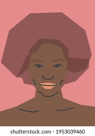 Portrait of a young woman. Vector flat illustration.