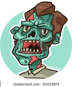portrait of a zombie circle