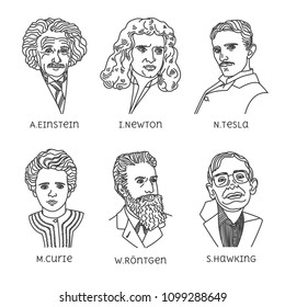 Portraits Of Famous Physicists