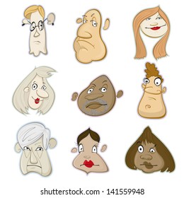 Portraits of five men and four women